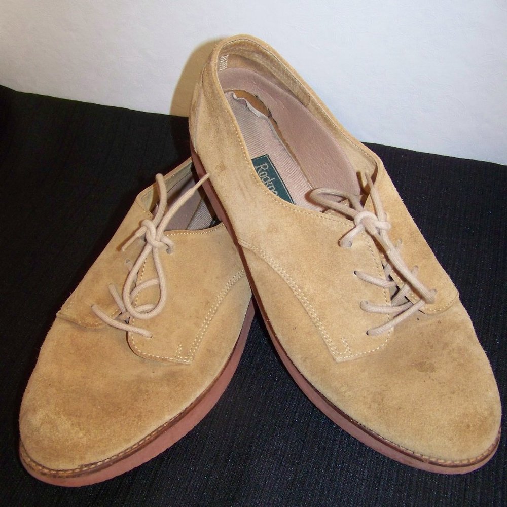 Vintage Rockport Suede tan Oxford Shoes